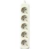 SILVER ELECTRONICS 9625 Multipresa Presa Senza Interruttore, Bianco, 5 Prese/1,5 metri