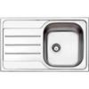 Apell Lavello Cucina 1 Vasca con Gocciolatoio Sx L 79 cm Acciaio finitura Prelucido OH791ILPC Oceano