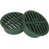 Fukaisu 2pz 11,3cm Rotondo Copertura Griglia Drenaggio per 4 Pollici Fognatura & Tubo Raccordi, Basso Profilo Copertura Scarico Esterno per Tubo Corrugato Parete Singola Prati Portici & Percorsi