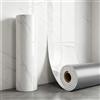 Qnbonrich Pannelli da parete autoadesivi in PVC, effetto marmo, 40 x 300 cm, rotolo (bianco)