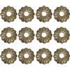 QUARKZMAN 12Pcs Placca Posteriore Per Maniglia Mobiletto 0.91 Pollici Forma Prugna Tamburo Placca Posteriore In Ottone Guarnizione Decorarezione Classica Per Mobile Hardware Ante