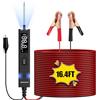 OBDMONSTER Lampada di prova tester per circuiti auto, 12 V, 24 V, 0 - 80 V DC, tester di tensione per auto con sonda di circuito, display a LED e allarme per testare batterie automobilistiche/passaggio/terra