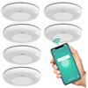 RUNIDUR Rilevatore di Fumo e CO Combinato Wifi, 6 Pezzo | WLAN, Intelligente, Rilevatore Fumo Combinato Rilevatore di Monossido di Carbonio, Sensore Preciso, Batteria da 10 Anni