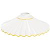arterameferro Paralume ceramica bianca di ricambio per applique e lampadari ferro e ottone 30 cm (Giallo)