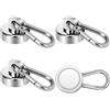 Wukong 22KG Calamite Potenti Ganci, 25mm Magnete Neodimio Ganci Magnetici, 4 Pezzo Calamite Piccole, Ganci Magnetici Extra Forti per Crociera, Frigo e Garage
