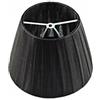 Mondocreazioni Paralume plissè a molla organza nero moderno per lampadari, lumi, appliques lavorato a mano D14cm