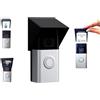 ME&SG Copertura decorativa da pioggia e sole per videocitofono, compatibile con Ring Battery Doorbell 3, 3 Plus, 4 e Battery Plus (62 mm all'interno), custodia protettiva antiriflesso resistente alle