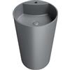 Parama Lavabo freestanding tondo 45x83 cm in micrcocemento grigio | Coral | Grigio scuro