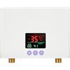 Jargrovs Mini Scaldabagno Istantaneo,Scaldabagno istantaneo elettronico, scaldabagno elettrico istantaneo basso consumo con display temperatura a LED,scalda acqua elettrico 220V,scalda acqua istantanea (3KW)