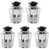 QUARKZMAN 5Pz Connettore Rapido Dritto Maschio a Filettatura 4mm Tube OD x 1/4 NPT Filettatura Maschio Raccordo Rapido Raccordi Aria Compressa per lista Aria Industriale PC4-N02, Nero