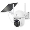Menborn Telecamera WiFi da Esterno con Pannello Solare 2K, WiFi 6 2.4/5GHz, Batteria 6000mAh, PTZ 265°, Rilevamento Umano PIR, Auto Tracking, Visione Notturna a Colori, Audio Bidirezionale, IP65