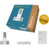 SEITRON Kit Hygge Home Classe V - Cronotermostato Wi-Fi a batteria con ricevitore wireless uscita Modbus e gateway IOT, Classe V (Reg. 811/2013)