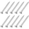 QUARKZMAN 100Pcs Piccoli Chiodi Hardware 1.5 X 19mm Chiodi Comuni Argento | Per Lavorazione Legno Casa Appendere Quadri Progetti DIY, Acciaio Al Carbonio, Testa Tonda, Finitura