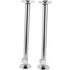 Jiawu Staffe per Lavello Sottopiano, 2 Gambe Regolabili per Lavello in Acciaio Inossidabile, Kit di Installazione e Riparazione con Cuscinetti Antiscivolo per o Bagno (41-72 cm)
