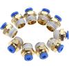 Yctze 20 Pz PC4-M5 4mm Tubo Pneumatico Raccordi Rapidi Filettatura M Dritto Push In Connettore per Raccordi Connettore Pneumatico (PC4-2 10pz)