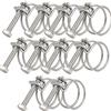 SEIWEI 60-65mm Fascette per tubi a doppio filo, clip per tubi in acciaio inox 201, morsetti universali per tubi di idraulica regolabili (confezione da 10)