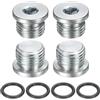 QUARKZMAN 4Pcs SAE 9/16-18 UNF Tappi Filettati a Testa Esagonale Interna, Tappi Universali in Acciaio al Carbonio con O-Ring per Chiusura Estremità Tubi o Sostituzione Scarichi