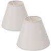 Chrasy Paralume a Clip per Lampadine Candela Lino Bianco 13x15cm 2 Pezzi | Luce Morbida e Accogliente, Fissaggio Rapido Senza Attrezzi, Tessuto con Trama Visibile, per Tavolo Muro Terra Soffitto
