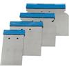 SW-Stahl 91301SB Set 4 Spatole Giapponesi in Acciaio per Carrozzeria | Spatole in metallo flessibile ideali per stuccatura, riparazione auto e officina, larghezze 25, 50, 75 e 100 mm