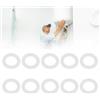 Jadeshay Rondelle in Silicone,10 Pezzi Rondelle Plastica per Tubo Silicone Guarnizione Docci come Parti di Ricambio per Rubinetto Dell'Acqua Raccordi Tubi e Riscaldatore dell'Acqua,OD 37 mm ID 24 mm