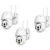 K2 STORE - 3 PEZZI TELECAMERA IP CAM PTZ WIFI CAMERA DOME WIRELESS ESTERNO SPEED ZOOM CON APPLICAZIONE YOOSEE PER AMBIENTI INTERNO ED ESTERNI