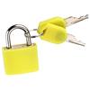 SagaSave Lucchetto in plastica con 2 chiavi piccoli lucchetti colorati in ottone per cassetta degli attrezzi, diario, borsa della scuola, valigia (giallo)