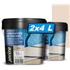 JOVIRA PINTURAS Pittura per Bordi e Rivestimenti di Piscine. 8 L Antiscivolo, speciale per rinnovare i bordi delle piscine. (2x4 Litri, Sabbia). F-1-2