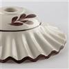 BeLight Sospensione 1 Luce Ferro Marrone Decapè e Ceramica d.30 cm Bianco Serie Palma