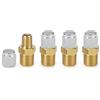 LELE LIFE Confezione da 4 valvole per serbatoio NPT da 1/8 con tappi di tenuta ermetici in metallo, valvola in ottone anticorrosione con NPT maschio e nucleo standard, per serbatoi di compressori