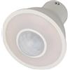 Yctze Lampadina LED GU10 con Sensore di Movimento 5W 500LM, Induzione Umana a Infrarossi, Luce Calda 3000K, CA 100-240V, Ideale per Soffitto, Corridoio, Veranda Lampadina