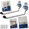 Parpyon® Ganci Muro per Garage e Giardino - Porta Attrezzi da Parete in Acciaio - Porta Pneumatici - Vari Modelli (Dritto 15cm)