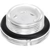 QUARKZMAN Spia Olio Compressore Aria Vetro M27 x 1.5mm Maschio Liquido Livello Indicatore Plastica Olio Vista Rotonda Testa Finestra con O-Ring per Aria Raccordi Riduttore, Trasparente