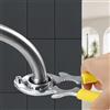 Generic Chiave per rubinetto con manico in gomma gialla in metallo resistente per rimuovere aeratori e filtri in cucina e bagno, giallo