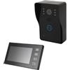 Garsent Videocitofono TFT LCD, Monitor LCD 3,5 Pollici con Campanello Video citofono WiFi con Telecamera per Visione Notturna Video Campanello per casa Famiglia 1/2(1 Display Interno)