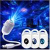 Generisch HD Smart Dynamic - Luce notturna olografica 5D, proiettore 6 in 1, con supporto regolabile a 360°, proiettore galassia per camera da letto, soffitto, tetto auto, soggiorno, con 3 pellicole