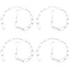 SEIWEI 4 catene in metallo, lunghe 110 cm, resistenti, vintage, per appendere vestiti, lampade a sospensione, lampadario (4,5 mm bianco)