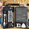 Generic Set di cacciaviti di precisione 120 in 1 Kit di strumenti di riparazione magnetici Mini set di cacciaviti con custodia portatile Finitura argentata in acciaio Cr-Mo e scatola di stoccaggio in ABS