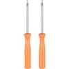 QUARKZMAN 2pz Cacciavite Torx T9H 4 Lunghezza Acciaio Carbonio Giallo | Non Magnetica, Sicurezza Stella, Precisione, Testa 6 Punte, Manico Antiscivolo, per Riparazione Elettrodomestici