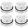 QUARKZMAN 4Pz Vetro Spia Olio Compressore Aria M30 x 1.5mm Maschio Indicatore Livello Liquido Testa Esagonale Plastica Olio Vista O-Ring per Aria Compressore Raccordi, Trasparente