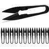 Generic Set di forbici da cucito da 10,2 cm, in acciaio al carbonio, taglia filo leggero, mini tagliafili portatili, per fai da te, articoli per la casa (12 pezzi, nero)