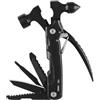 Generic Hammer Multitool 10 in 1 Regali di compleanno per uomini, papà, marito, accessori da campeggio, attrezzi multiuso da campeggio, gadget essenziali per uomo, nero