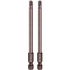 QUARKZMAN 2Pz Punte Cacciavite Piatta Esagonale H4.0 (4mm) con Punta Magnetiche Gambo Esagonale 1/4 Lunga 100mm (4) Inserti per Avvitatore Metrico Acciaio S2 Chiave Bussola, Tonalità Rame