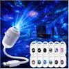 Generisch HD Smart Dynamic - Luce notturna olografica 5D, proiettore 6 in 1, con supporto regolabile a 360°, proiettore galassia per camera da letto, soffitto, tetto auto, soggiorno, con 12 film
