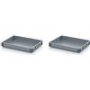 Auer Packaging 2x Eurobehälter-Eurobox 60 x 40 x 7,5 cm inkl. gratis Zollstock * 2er Set