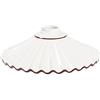 arterameferro Paralume ceramica bianca di ricambio per applique e lampadari ferro e ottone 30 cm (Marrone)