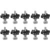Generic 10 set di bulloni a T, M6 x 40 mm, bulloni filettati M6 x 32 mm, dadi esagonali a mano con rondella per maschere e dispositivi per la lavorazione del legno, nero