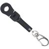 WAZUBC Mini piccola chiave a cricchetto, portachiavi da uomo con chiave a cricchetto in miniatura da 10 mm, chiave a cricchetto girevole portatile (nero)