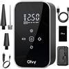 Olvy Elektrische Luftpumpe Auto Fahrrad Kompressor | 1 Set | 6000 mAh Hybrid | PKW & Fahrrad | 12V & Akku Dual-Power | Mobiler Kompressor Fahrradpumpe