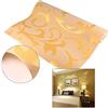 EBTOOLS Carta da parati, decorazione da parete, stile barocco in rilievo, carta da parati decorativa da parete, rotolo di carta da parati decorativa dorata, per soggiorno, camera da letto, 0,53 m x 10 m (L) =