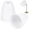 Generic 2 paralumi in plastica bianca E14 foro medio 30 mm scrivania e lampada da tavolo di ricambio per la decorazione domestica piccoli paralumi